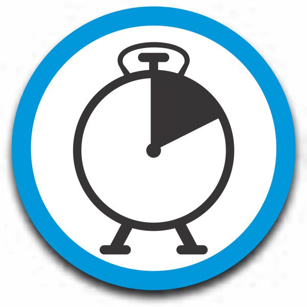 Quick setting in 10 min after pasting icon